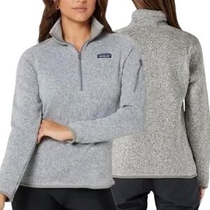Patagonia Better Sweater  Quarter Zip Pullover Women's Small Gray